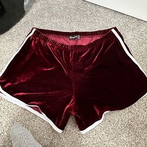 Velvet sleep shorts